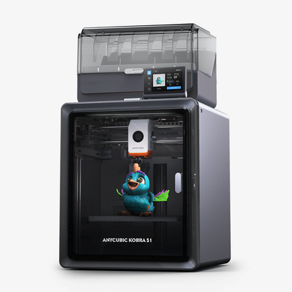 Anycubic Kobra S1 Combo, 4 wspaniałe kolory, inteligentne suszenie podczas drukowania, wbudowana kamera, duża prędkość 600 mm/s i wytłaczarka z głowicą bez zatykania w temperaturze 320°C
